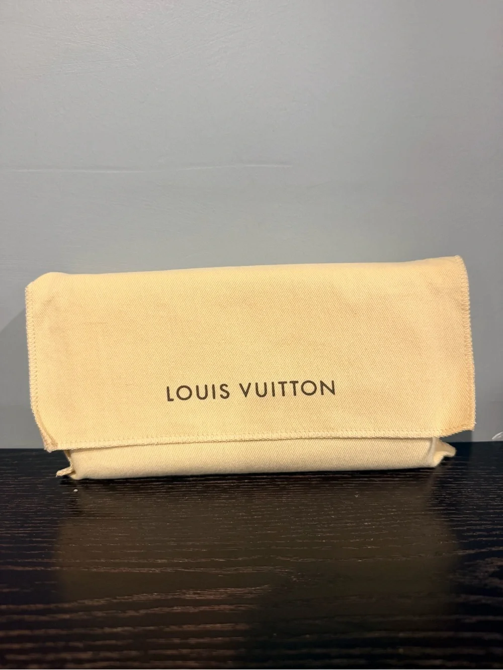 Louis Vuitton Red & Black Monogram Zip Around Wallet w/ Dusty